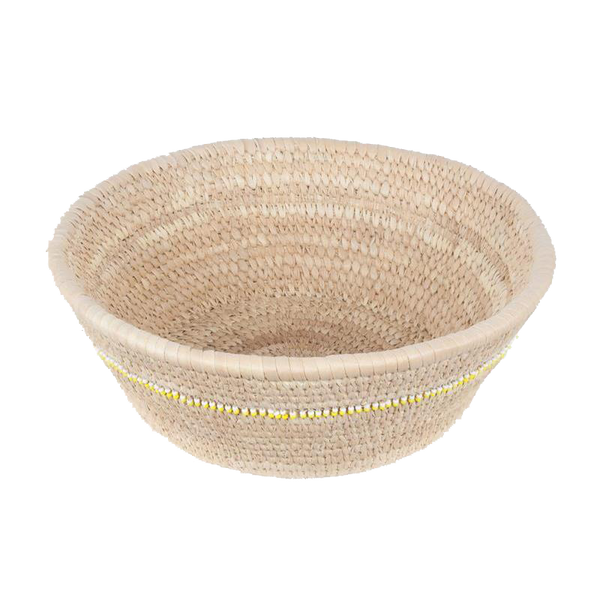 Maison Marcel The Basket Room Bowl Yellow Beaded & Natural