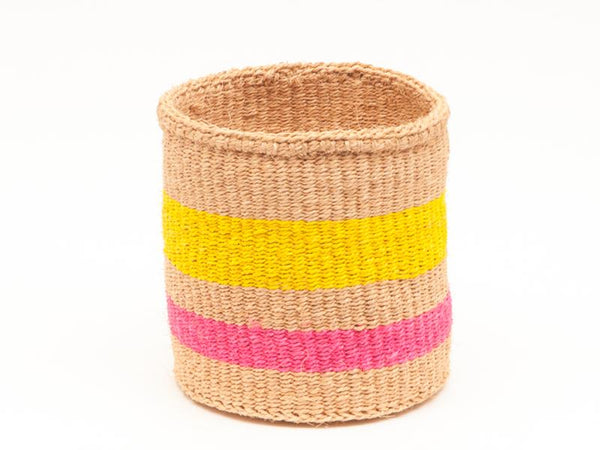 Maison Marcel XS to L Basket Pink & Yellow The Basket Room