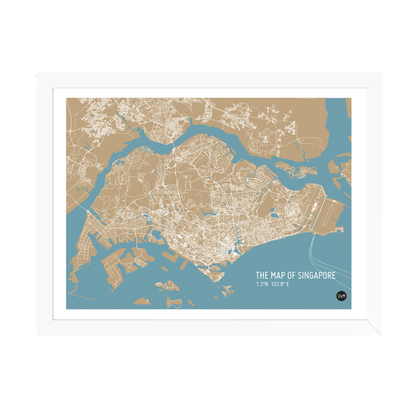 Singapore Map Bronze