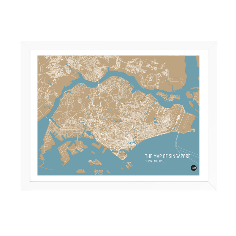 Singapore Map Bronze