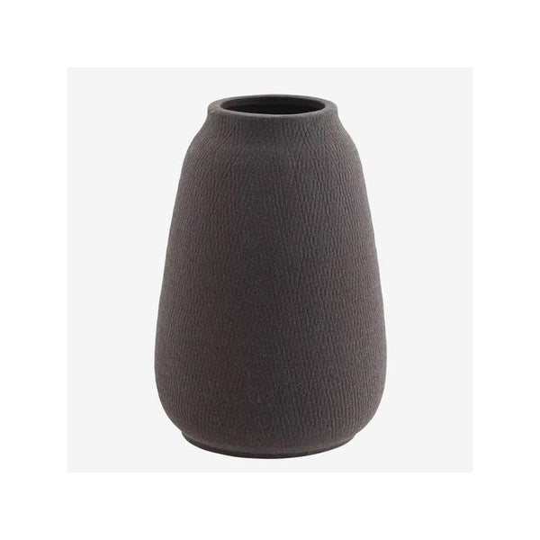 Matt Black Stoneware Vase