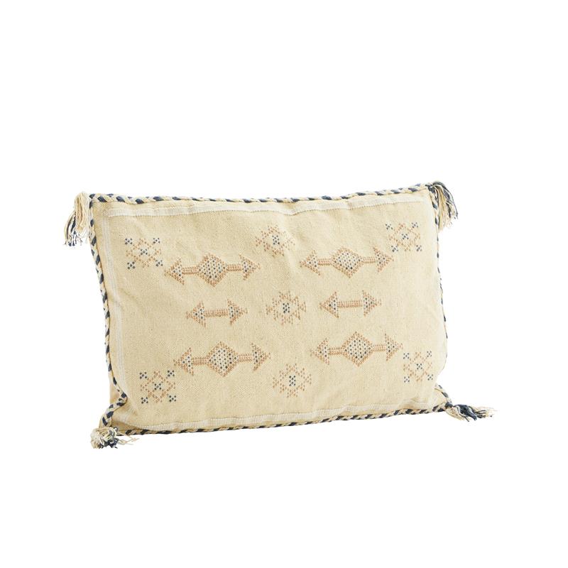 Vanilla & camel cushion