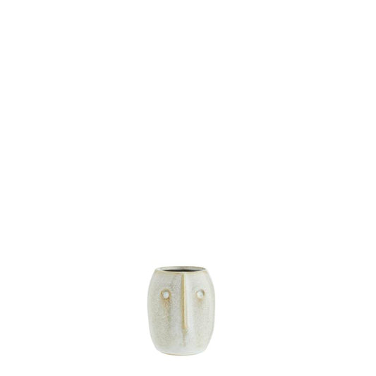 Face Flower Pot White