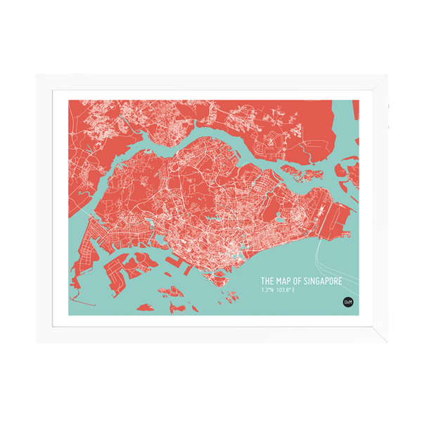Singapore Map Red